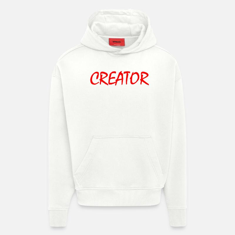 Creator - Sweat à capuche bio épais oversize fabriqué en UE - OFF WHITE