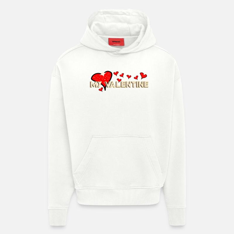 Fabuleuse Saint-Valentin - Sweat à capuche bio épais oversize fabriqué en UE - OFF WHITE