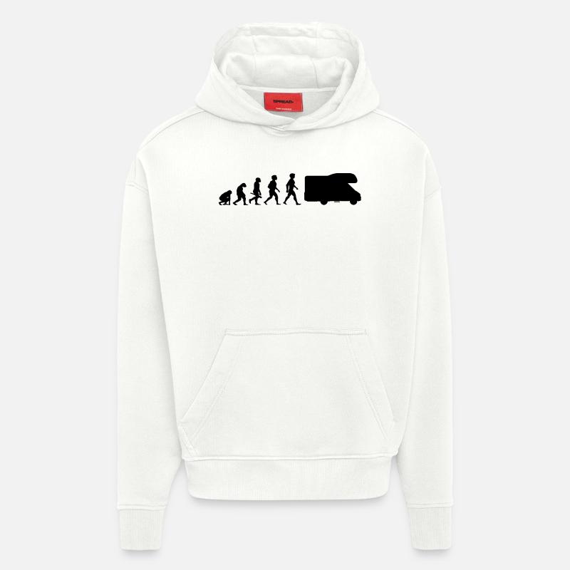Evolution Wohnmobil Wohnwagen Campingwagen Camper - Hoodie- made by SPREAD  - OFF WHITE