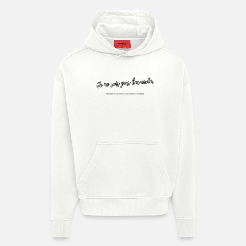 Bavarde - Sweat à capuche bio épais oversize fabriqué en UE - OFF WHITE