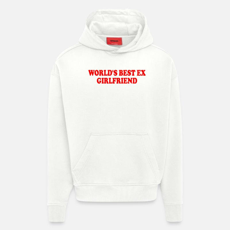 world's best ex girlfriend - Sweat à capuche bio épais oversize fabriqué en UE - OFF WHITE