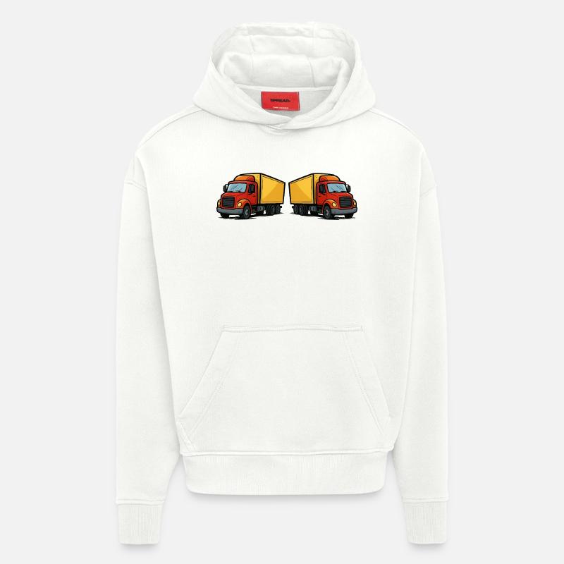 lastwagen comic 2 - Hoodie- made by SPREAD  - OFF WHITE