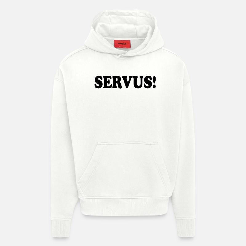 Servus - Sweat à capuche bio épais oversize fabriqué en UE - OFF WHITE