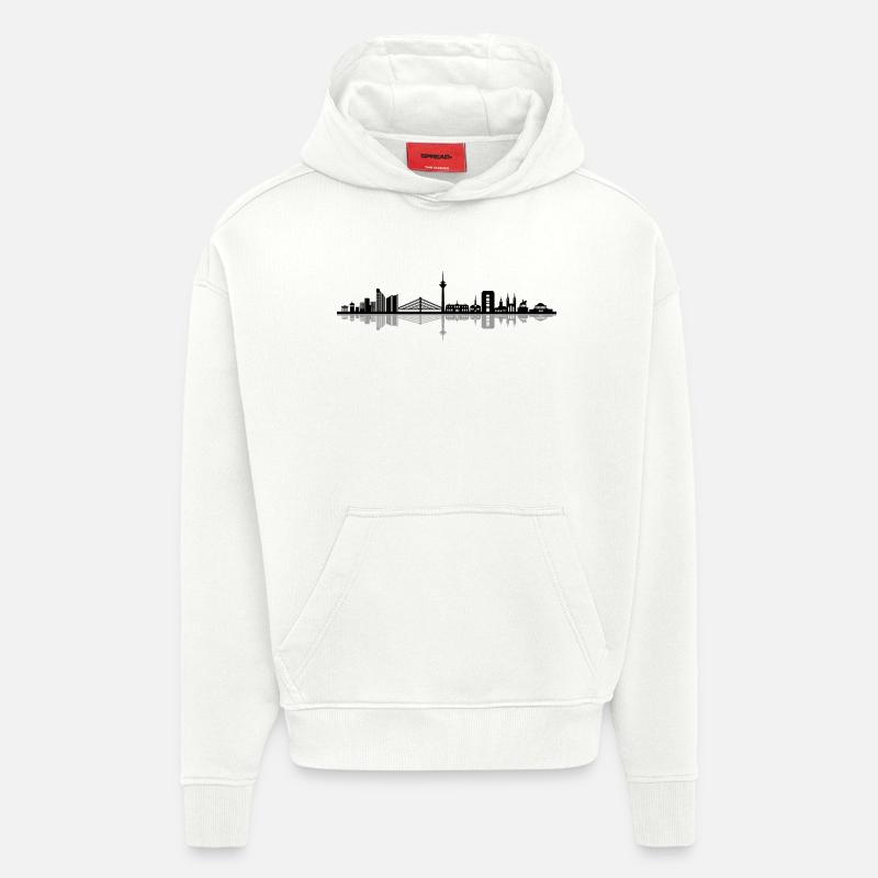 Skyline - Düsseldorf - Hoodie- made by SPREAD  - OFF WHITE