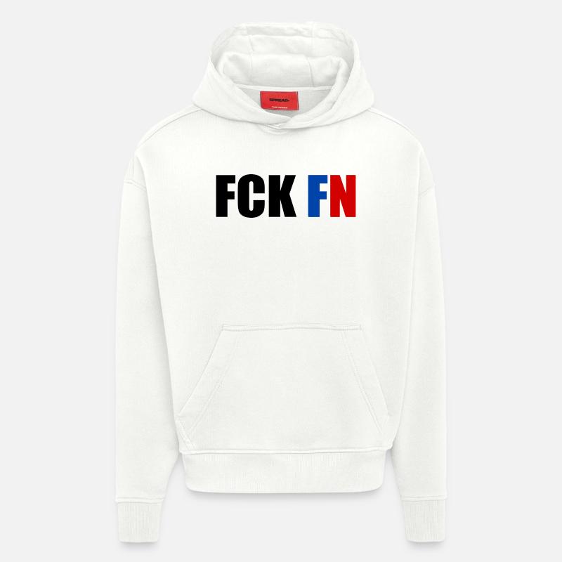 Fck fn - Sweat à capuche bio épais oversize fabriqué en UE - OFF WHITE