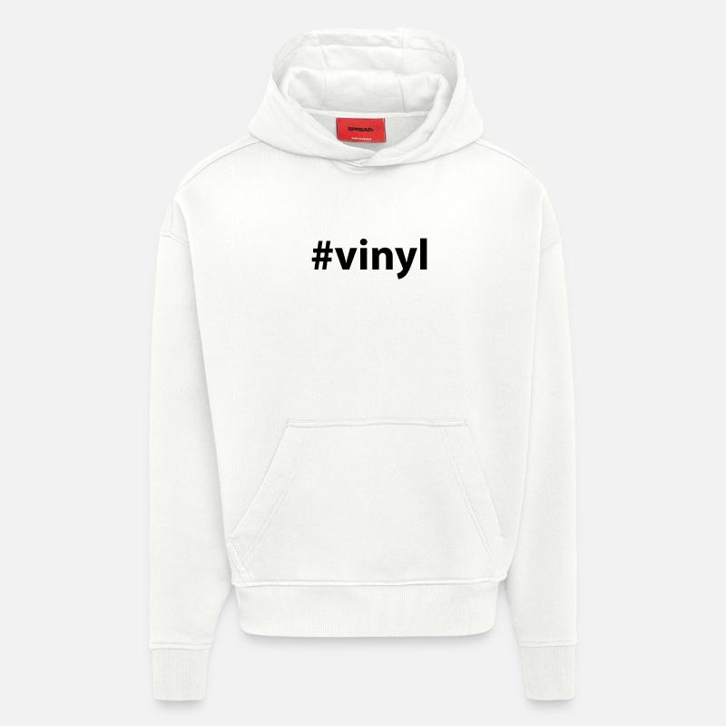 vinyle - Sweat à capuche bio épais oversize fabriqué en UE - OFF WHITE