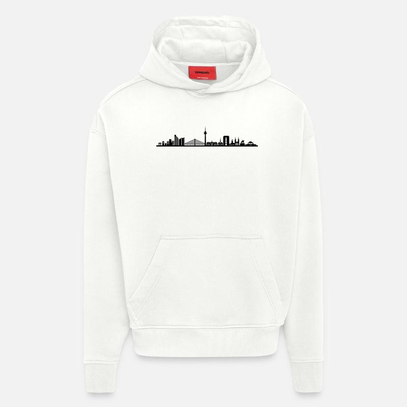 Skyline - Düsseldorf - Hoodie- made by SPREAD  - OFF WHITE