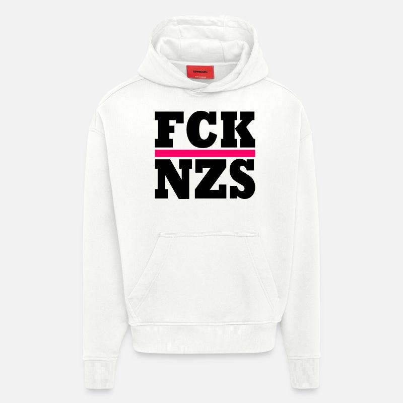 FCK NZS - Sweat à capuche bio épais oversize fabriqué en UE - OFF WHITE