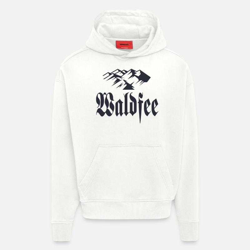 Fée de la forêt - Sweat à capuche bio épais oversize fabriqué en UE - OFF WHITE