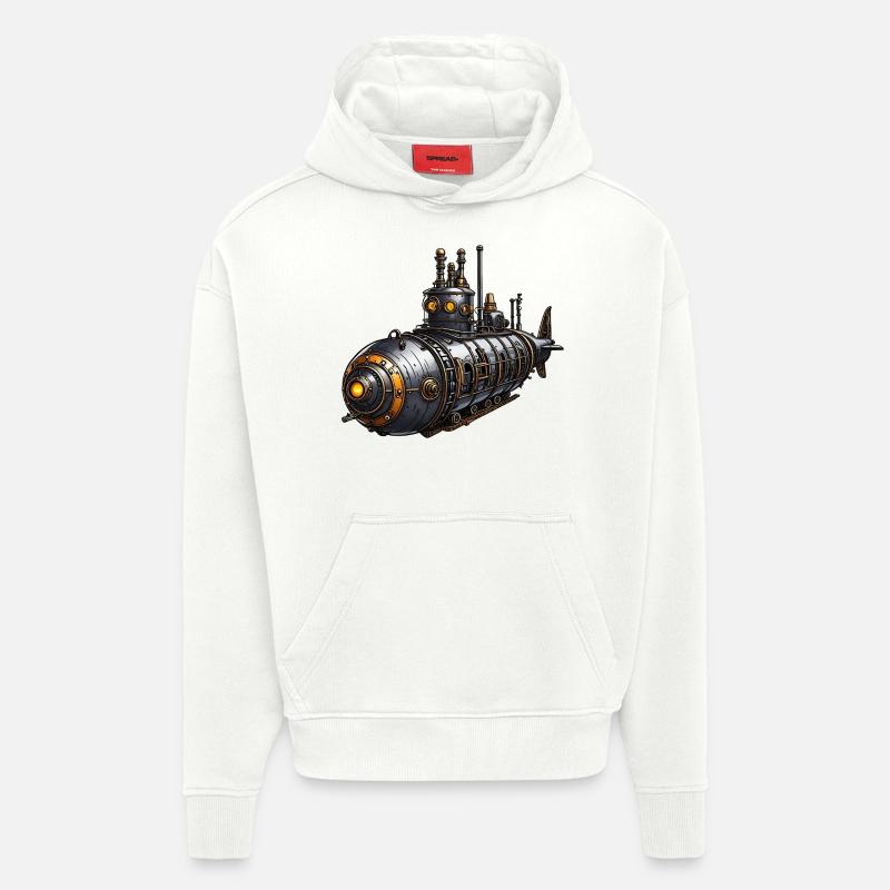 Steampunk-U-Boot - Hoodie- made by SPREAD  - OFF WHITE