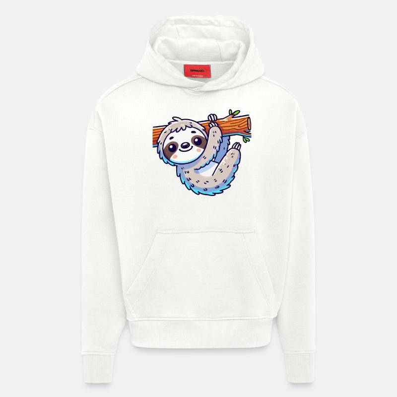 faultier - Hoodie- made by SPREAD  - OFF WHITE