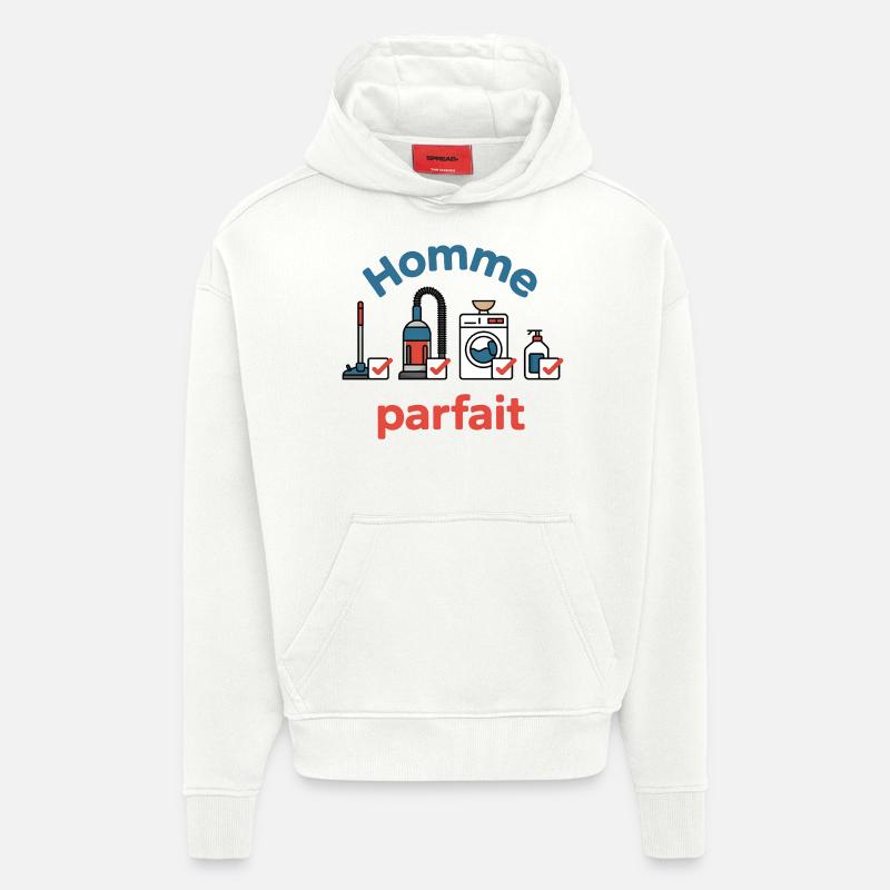 Perfekter Mann - Hoodie- made by SPREAD  - OFF WHITE