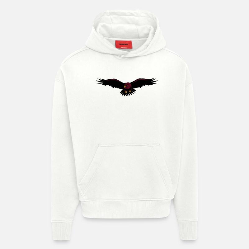 Aigle, Eagle - Sweat à capuche bio épais oversize fabriqué en UE - OFF WHITE
