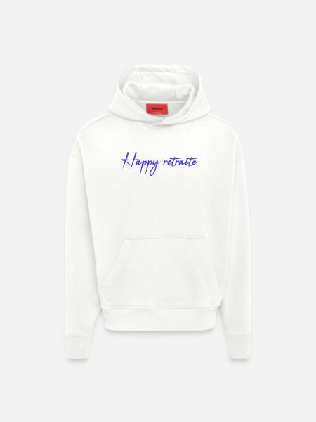 RETIREMENT. RETIREMENT. RETIRED. RETIREMENT - Hoodie- made by SPREAD  - OFF WHITE