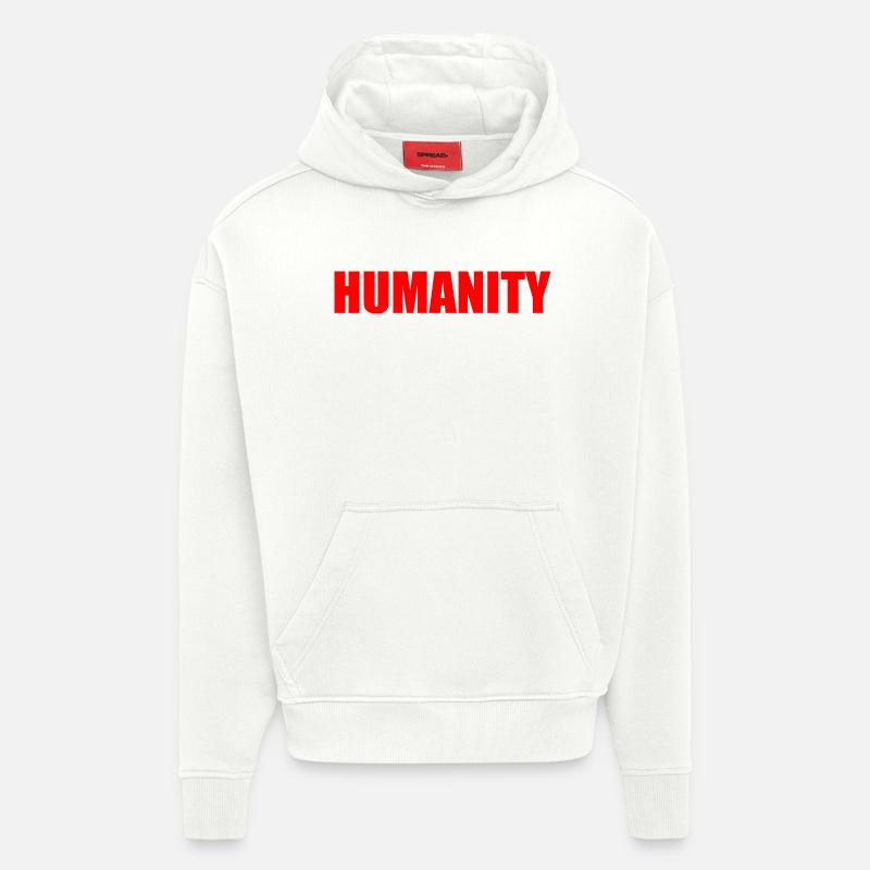 Humanity - Sweat à capuche bio épais oversize fabriqué en UE - OFF WHITE