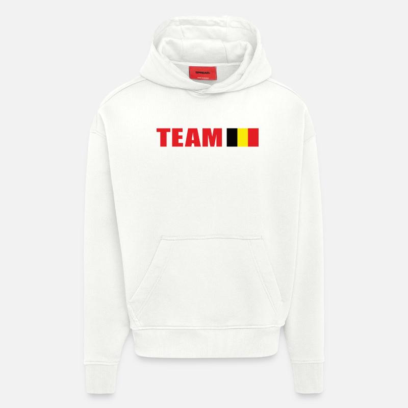 Support-Team Belgien - Hoodie- made by SPREAD  - OFF WHITE