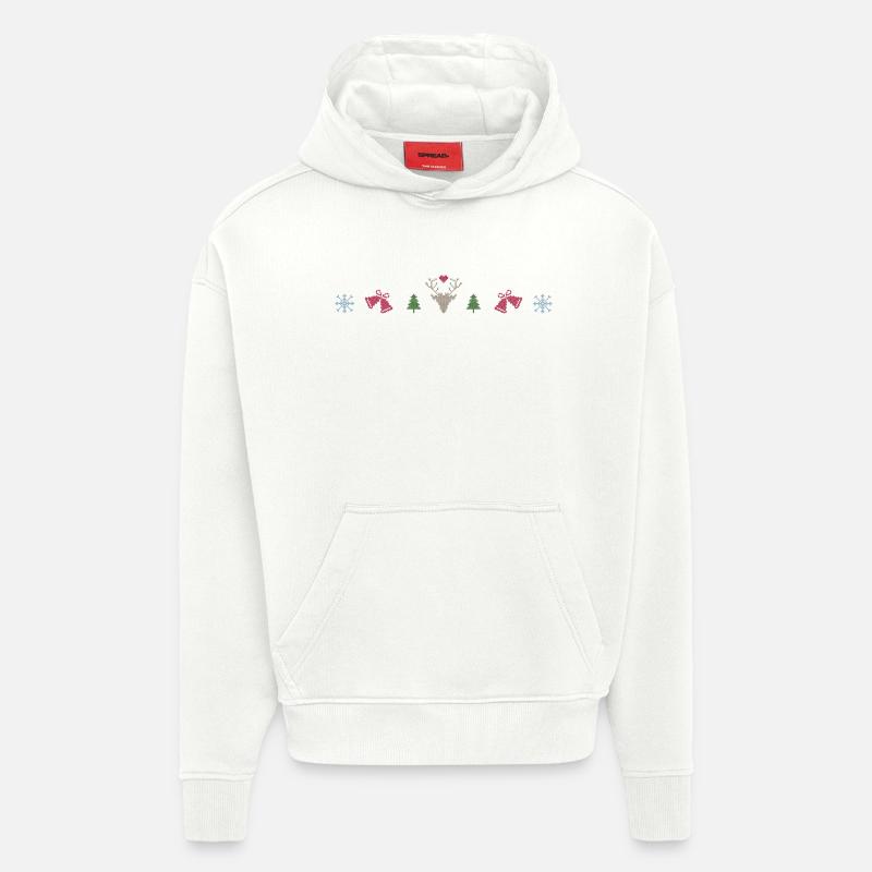 petits cadeaux pour Noël - Sweat à capuche bio épais oversize fabriqué en UE - OFF WHITE