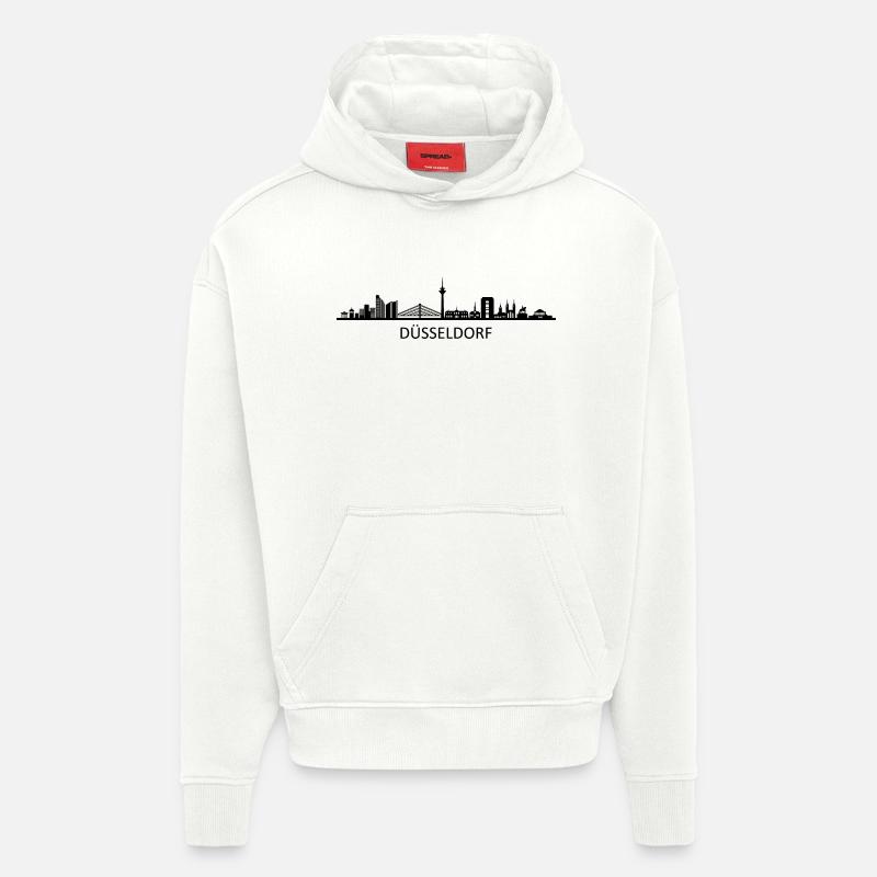 Skyline - Düsseldorf - Hoodie- made by SPREAD  - OFF WHITE