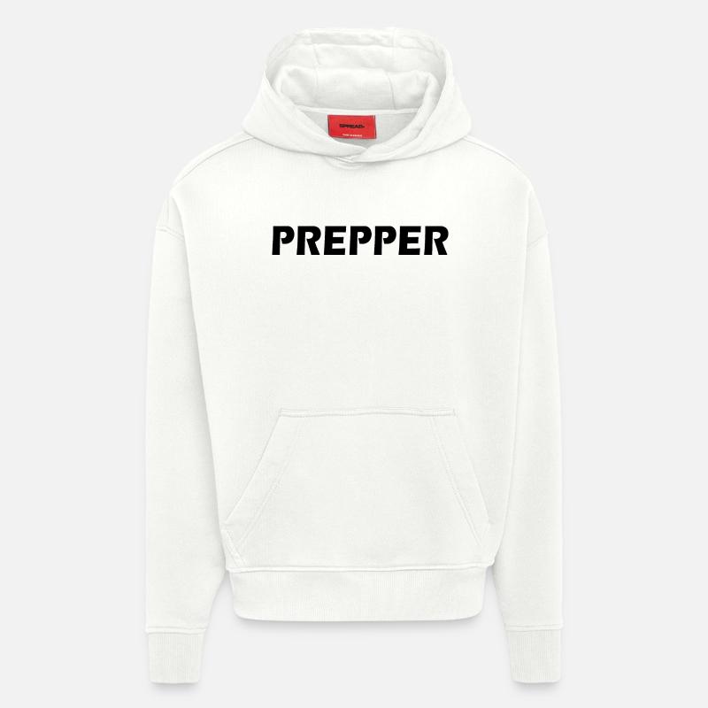 Prepper - Sweat à capuche bio épais oversize fabriqué en UE - OFF WHITE