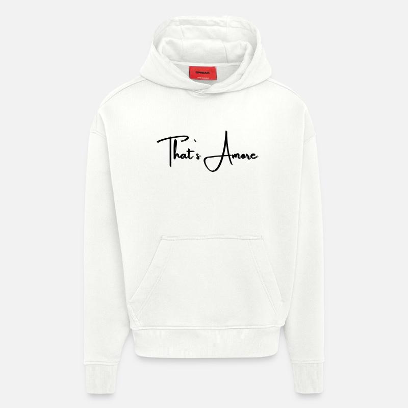 C’est Amore - Sweat à capuche bio épais oversize fabriqué en UE - OFF WHITE