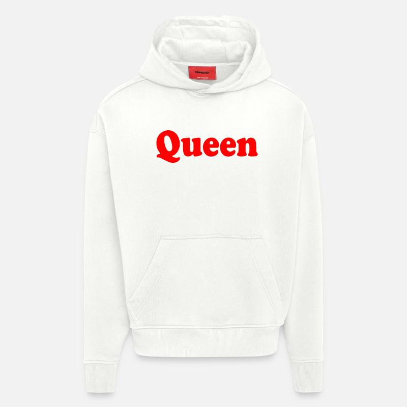 Queen - Sweat à capuche bio épais oversize fabriqué en UE - OFF WHITE