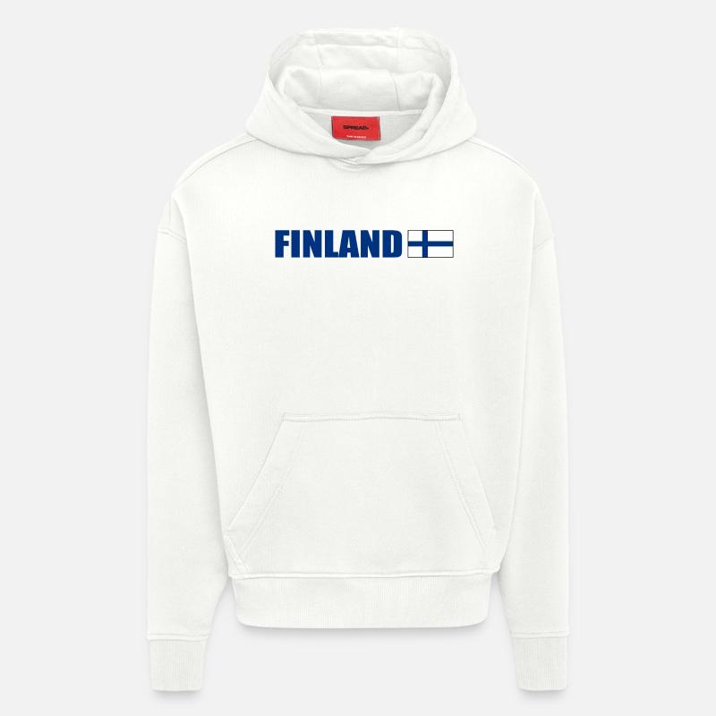 Finnland - Sweat à capuche bio épais oversize fabriqué en UE - OFF WHITE
