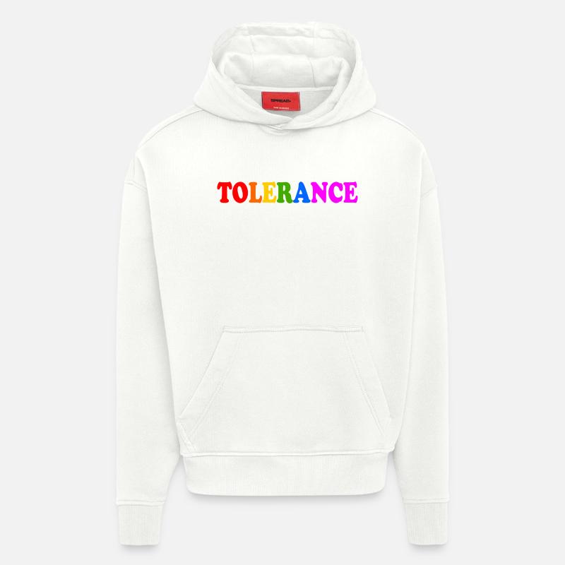Tolerance - Sweat à capuche bio épais oversize fabriqué en UE - OFF WHITE