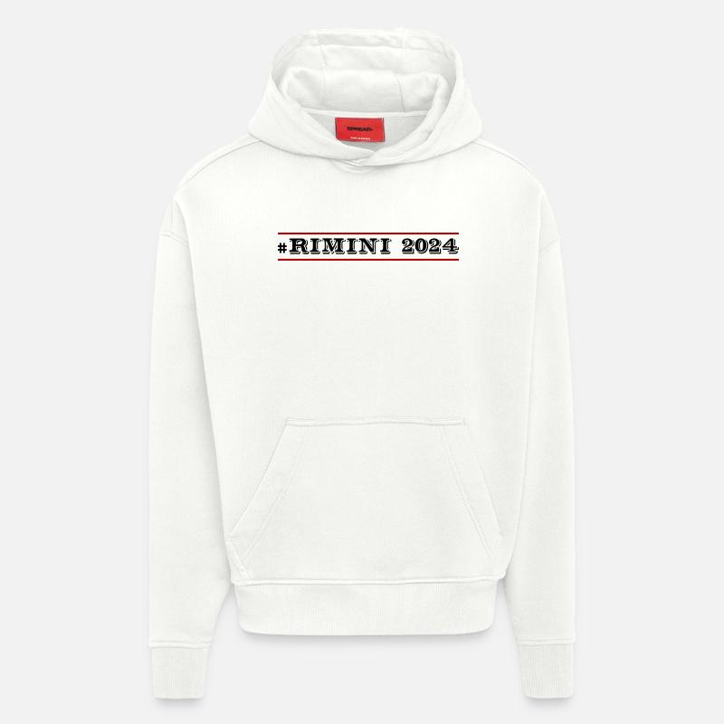 Rimini 2024 - Sweat à capuche bio épais oversize fabriqué en UE - OFF WHITE