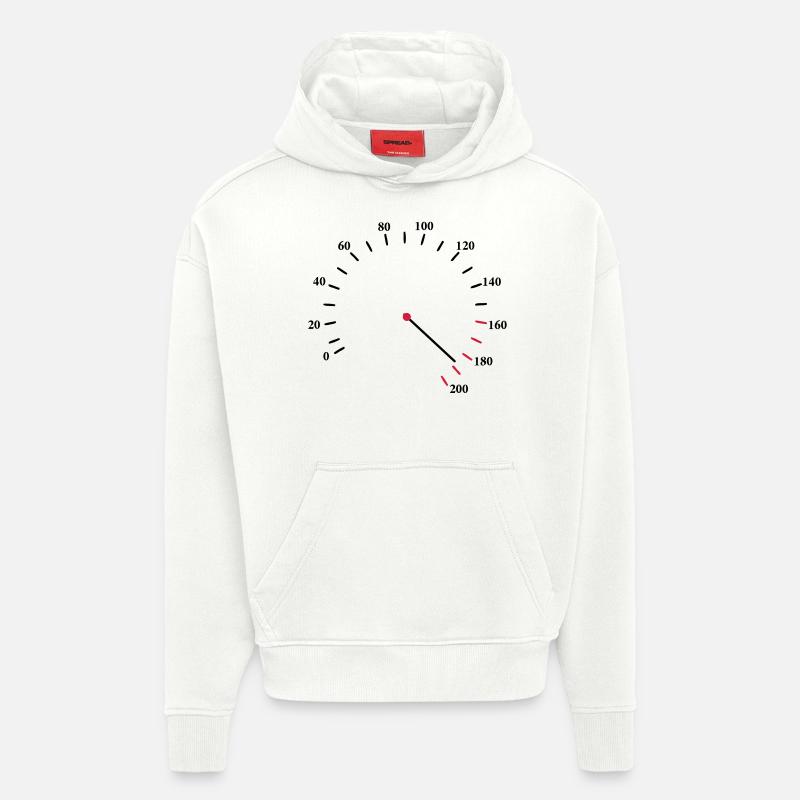 Speedo rapide - Sweat à capuche bio épais oversize fabriqué en UE - OFF WHITE