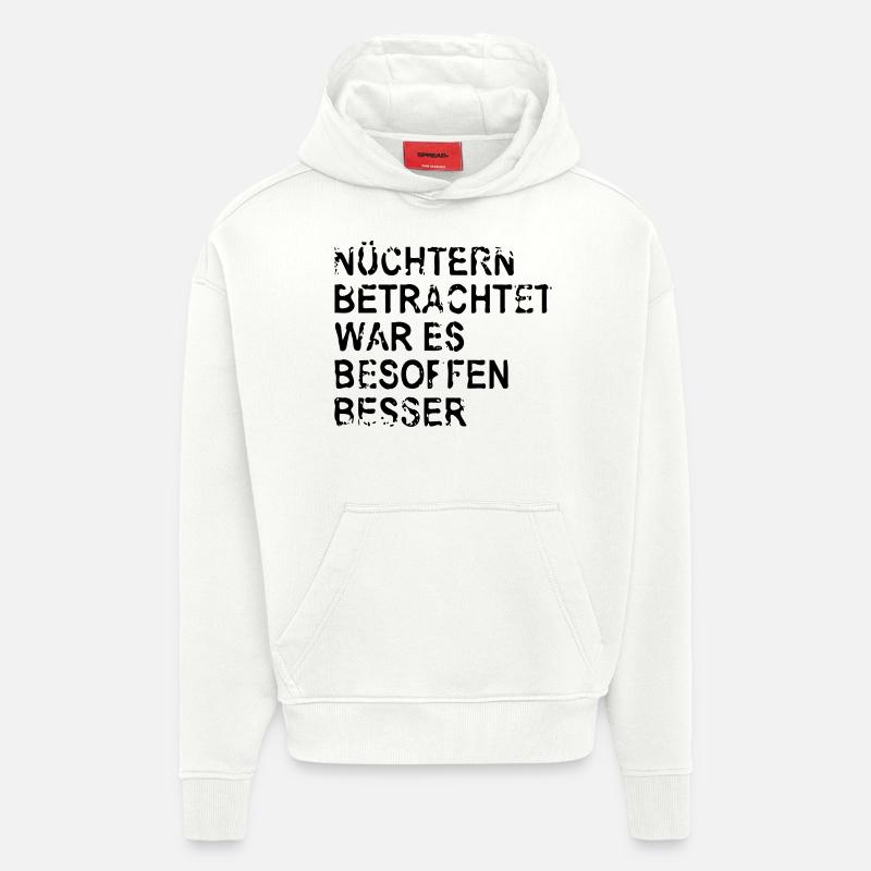 Nuechtern - Hoodie- made by SPREAD  - OFF WHITE
