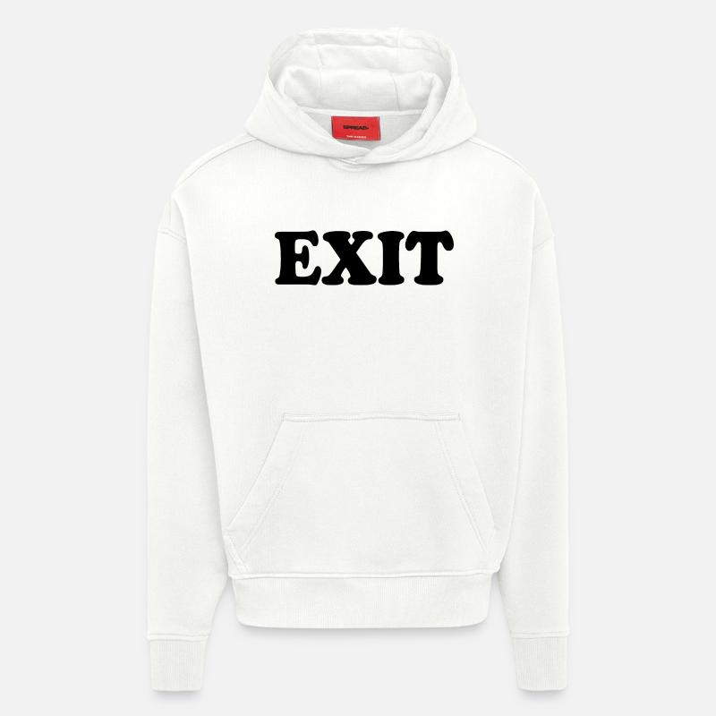 Exit - Sweat à capuche bio épais oversize fabriqué en UE - OFF WHITE