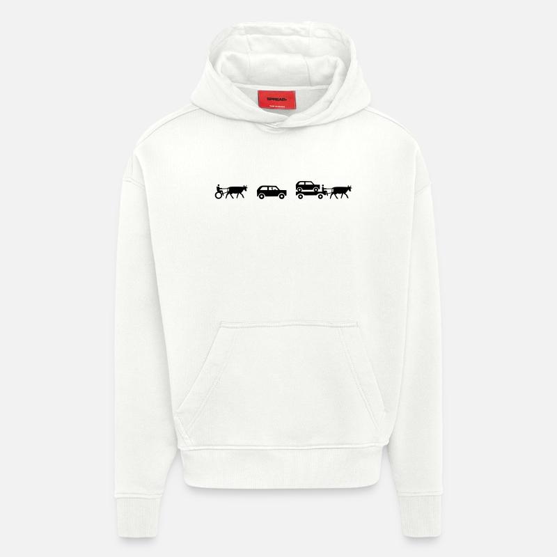 evolution of mobility - Hoodie- made by SPREAD  - OFF WHITE