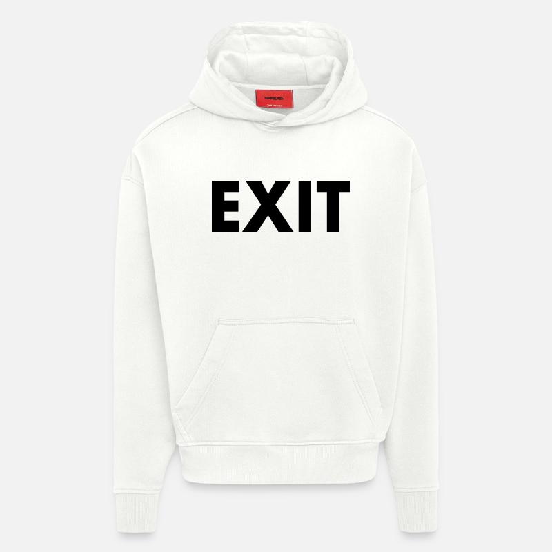 Exit - Hoodie- made by SPREAD  - OFF WHITE
