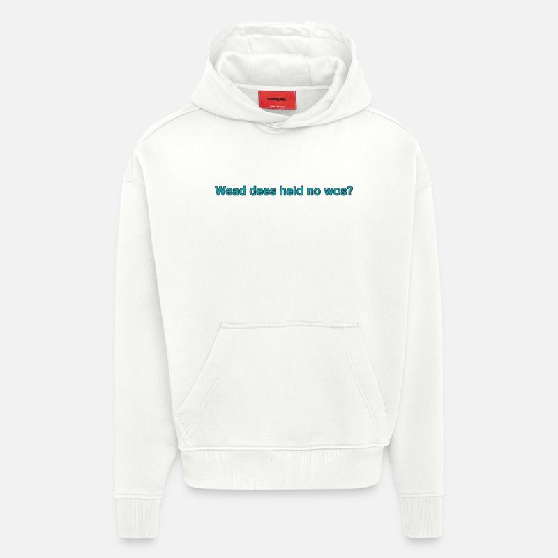 Dictons bavarois - Sweat à capuche bio épais oversize fabriqué en UE - OFF WHITE