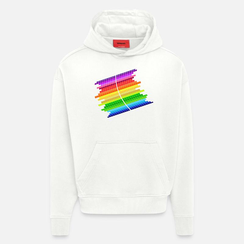 RainBow Equalizer - Sweat à capuche bio épais oversize fabriqué en UE - OFF WHITE