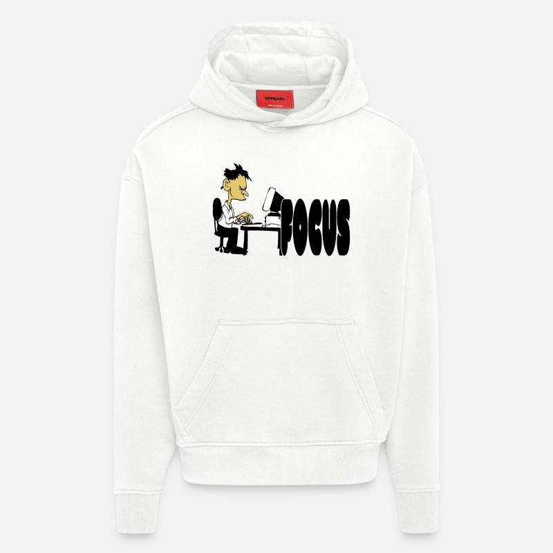 Bureau de travail - Sweat à capuche bio épais oversize fabriqué en UE - OFF WHITE