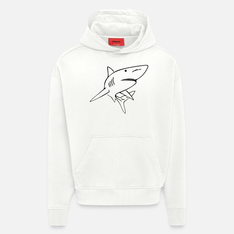 Hai - Vector Design - Sweat à capuche bio épais oversize fabriqué en UE - OFF WHITE