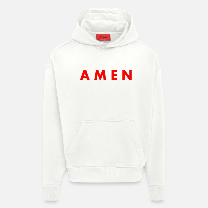 Amen - Sweat à capuche bio épais oversize fabriqué en UE - OFF WHITE