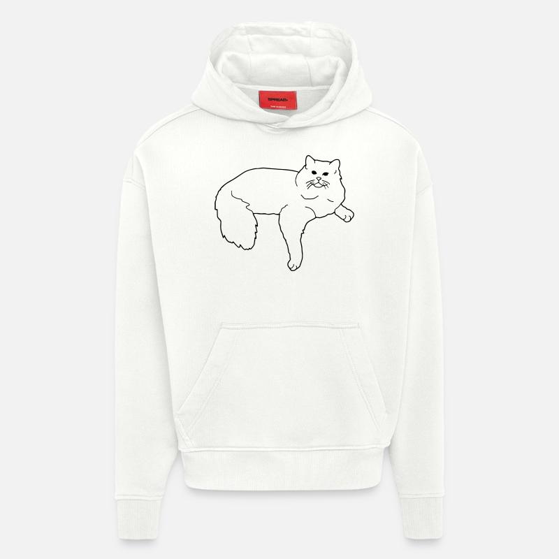 ragdoll - Sweat à capuche bio épais oversize fabriqué en UE - OFF WHITE