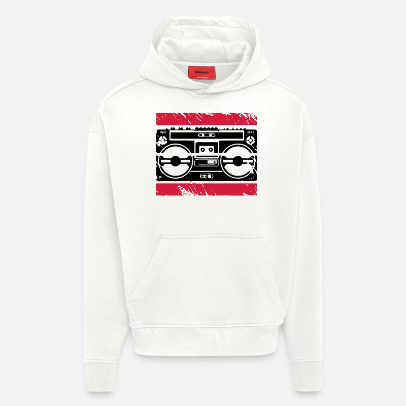 Ghettoblaster Logo - Hoodie- made by SPREAD  - OFF WHITE