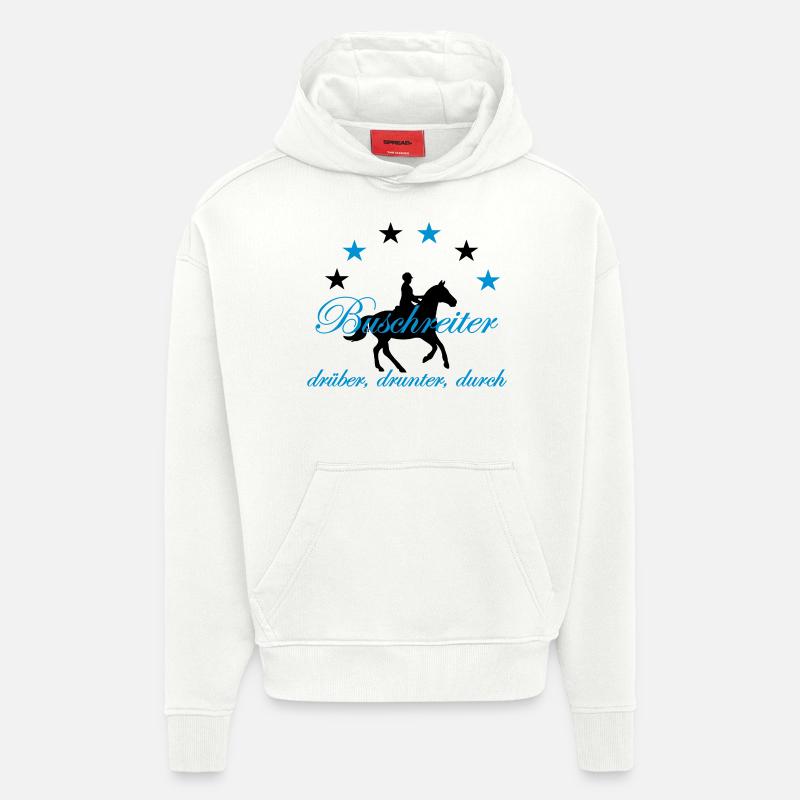 Buschreiter, drüber, drunter, durch - Hoodie- made by SPREAD  - OFF WHITE