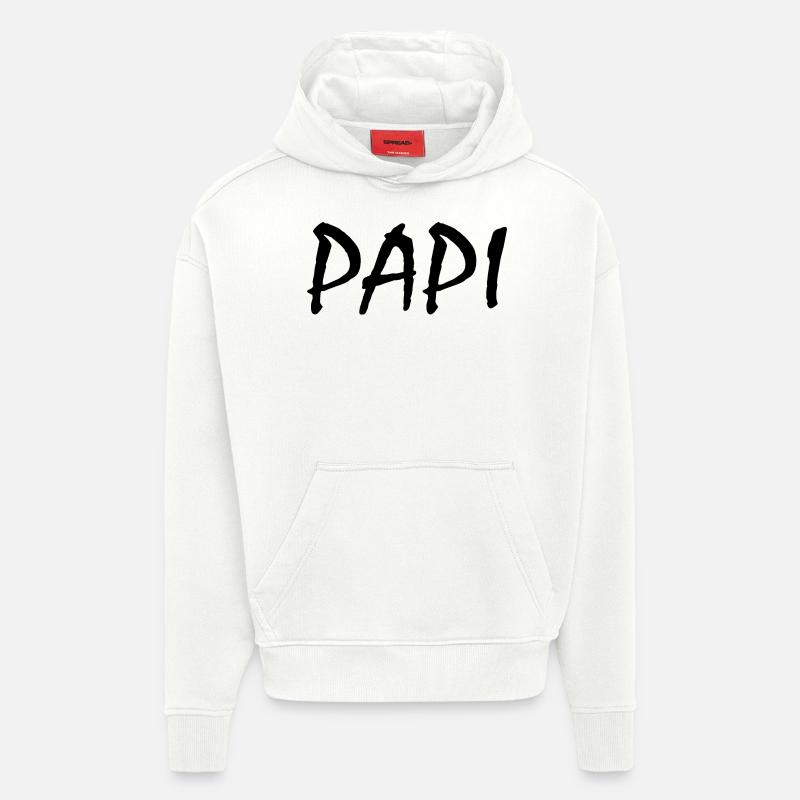 Papi - Sweat à capuche bio épais oversize fabriqué en UE - OFF WHITE