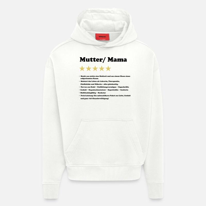 Mutter 5 Sterne Bewertung - Hoodie- made by SPREAD - OFF WHITE