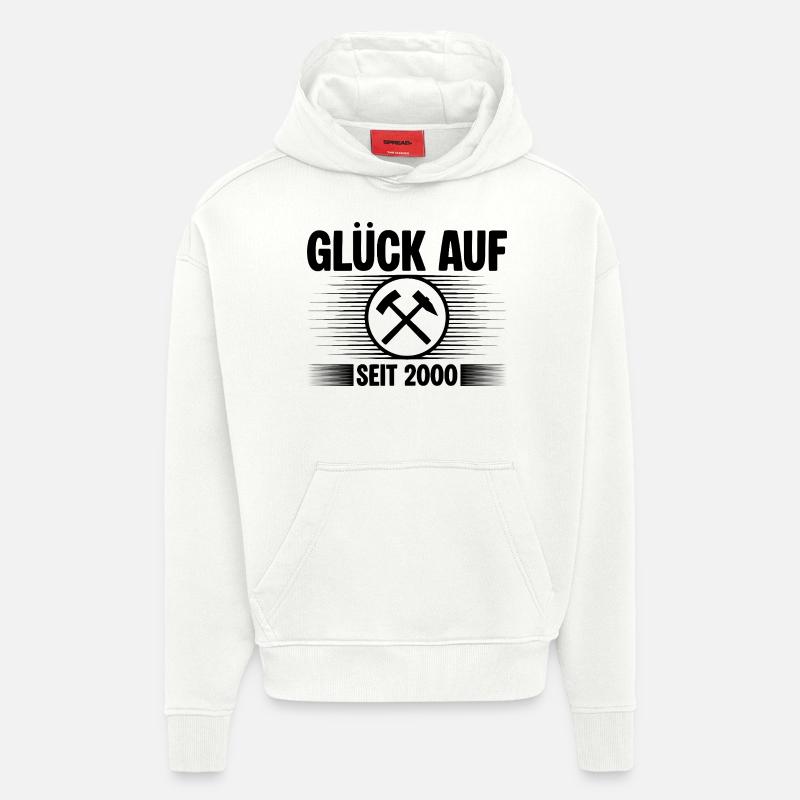 Glueck auf seit 2000 - Hoodie- made by SPREAD  - OFF WHITE
