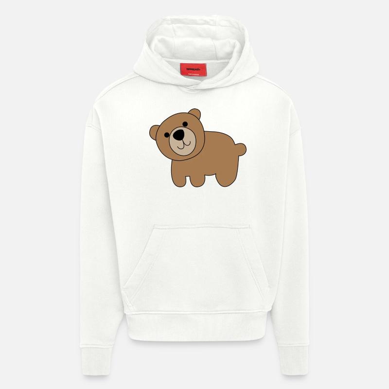 Ours - Sweat à capuche bio épais oversize fabriqué en UE - OFF WHITE