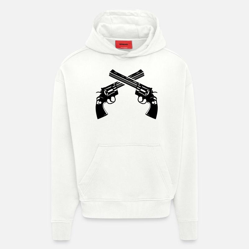 waffen - Sweat à capuche bio épais oversize fabriqué en UE - OFF WHITE