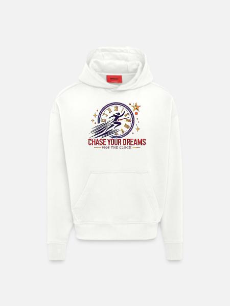 dreams - Sweat à capuche bio épais oversize fabriqué en UE - OFF WHITE