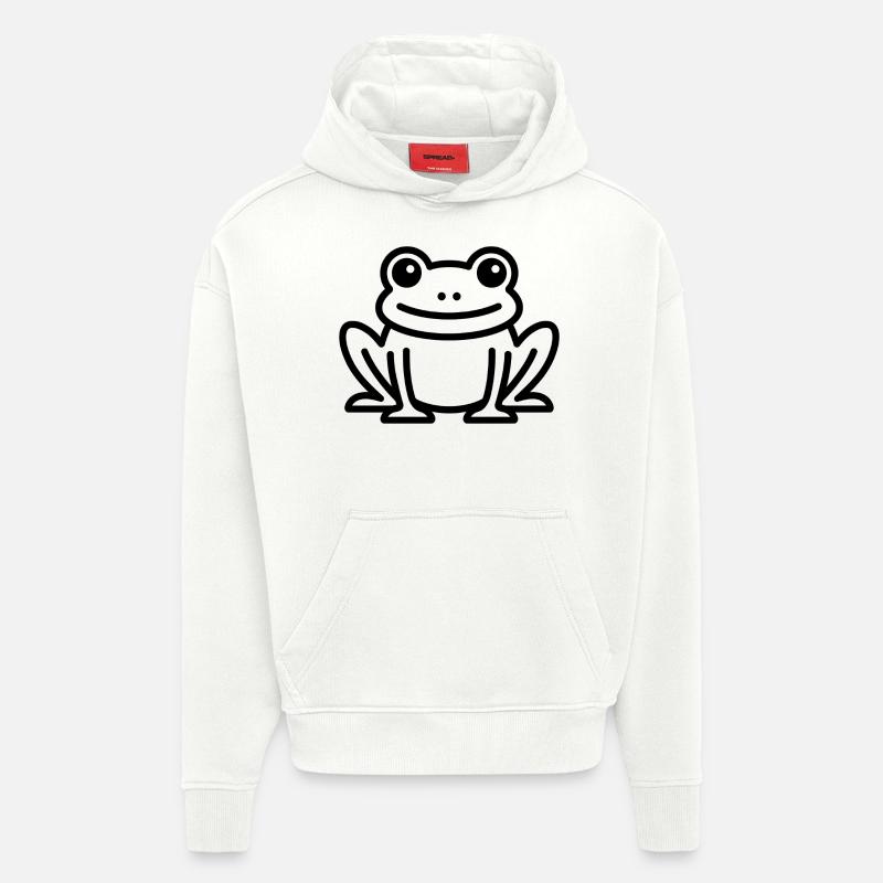 crapaud - Sweat à capuche bio épais oversize fabriqué en UE - OFF WHITE