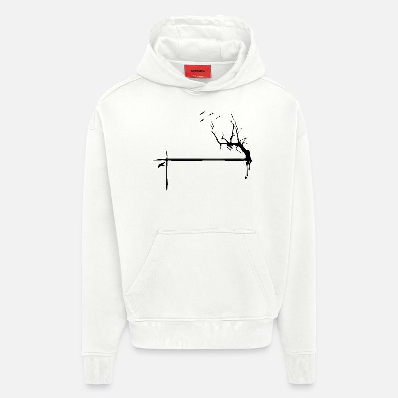 bird - Hoodie- made by SPREAD  - OFF WHITE