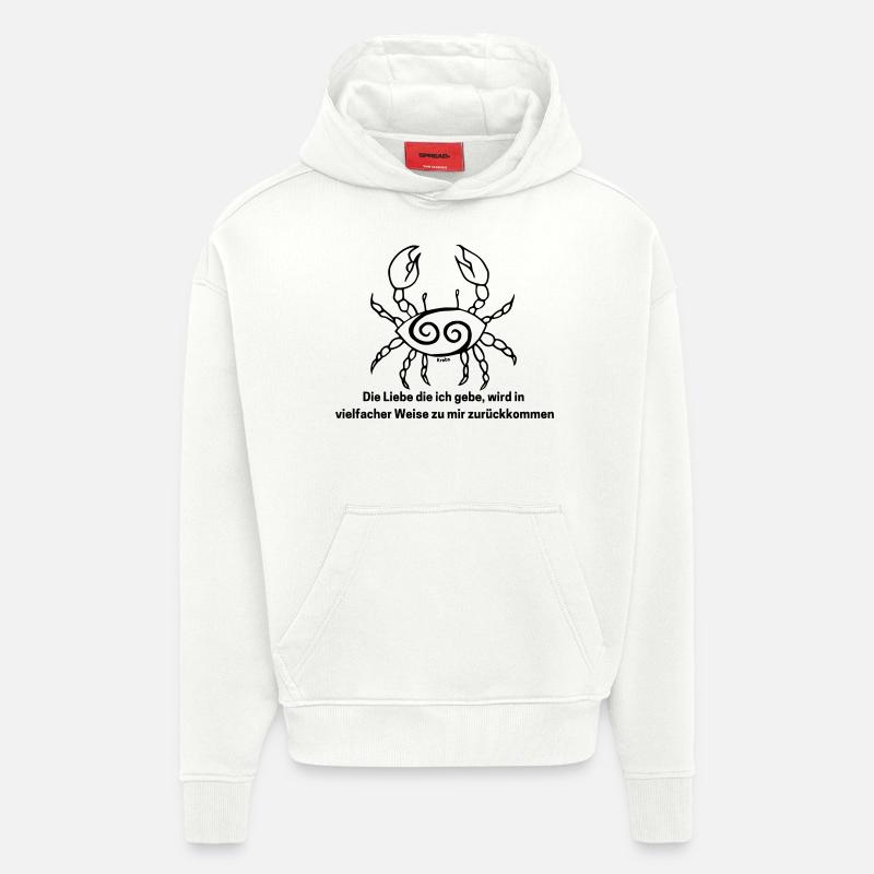 Sternzeichen Krebs - Hoodie- made by SPREAD  - OFF WHITE